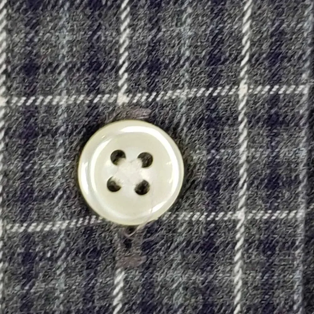 Polo Ralph Lauren Shirt Oxford Button Down Gray Plaid LS Size Large L Stanton